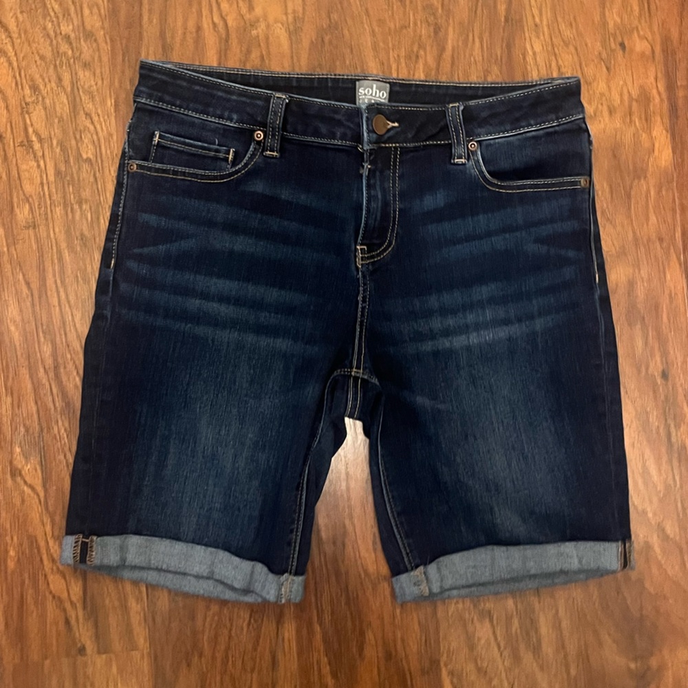 EUC New York & Company SoHo Jean Shorts - Size: 8 - Color: Dark Blue